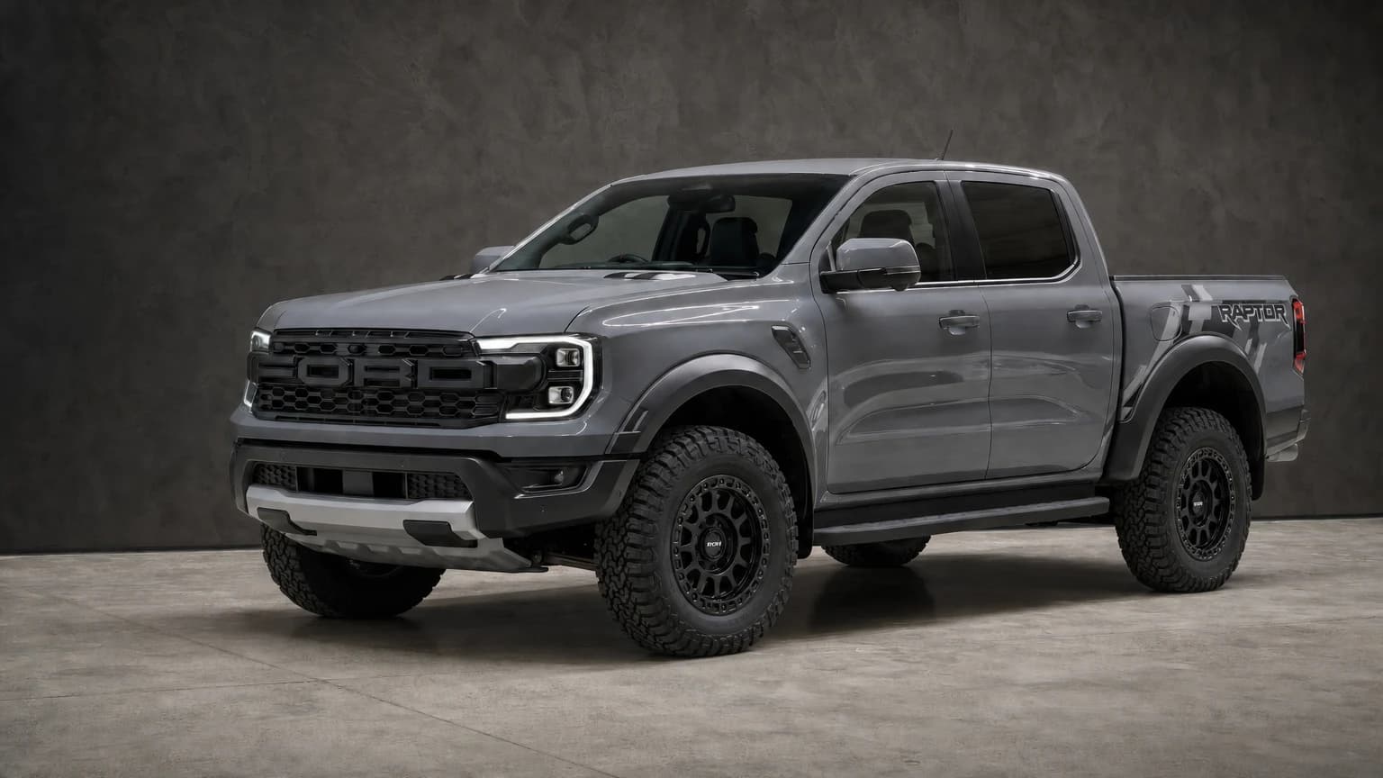 Ford Ranger Raptor studio visual showing wheels and tyres