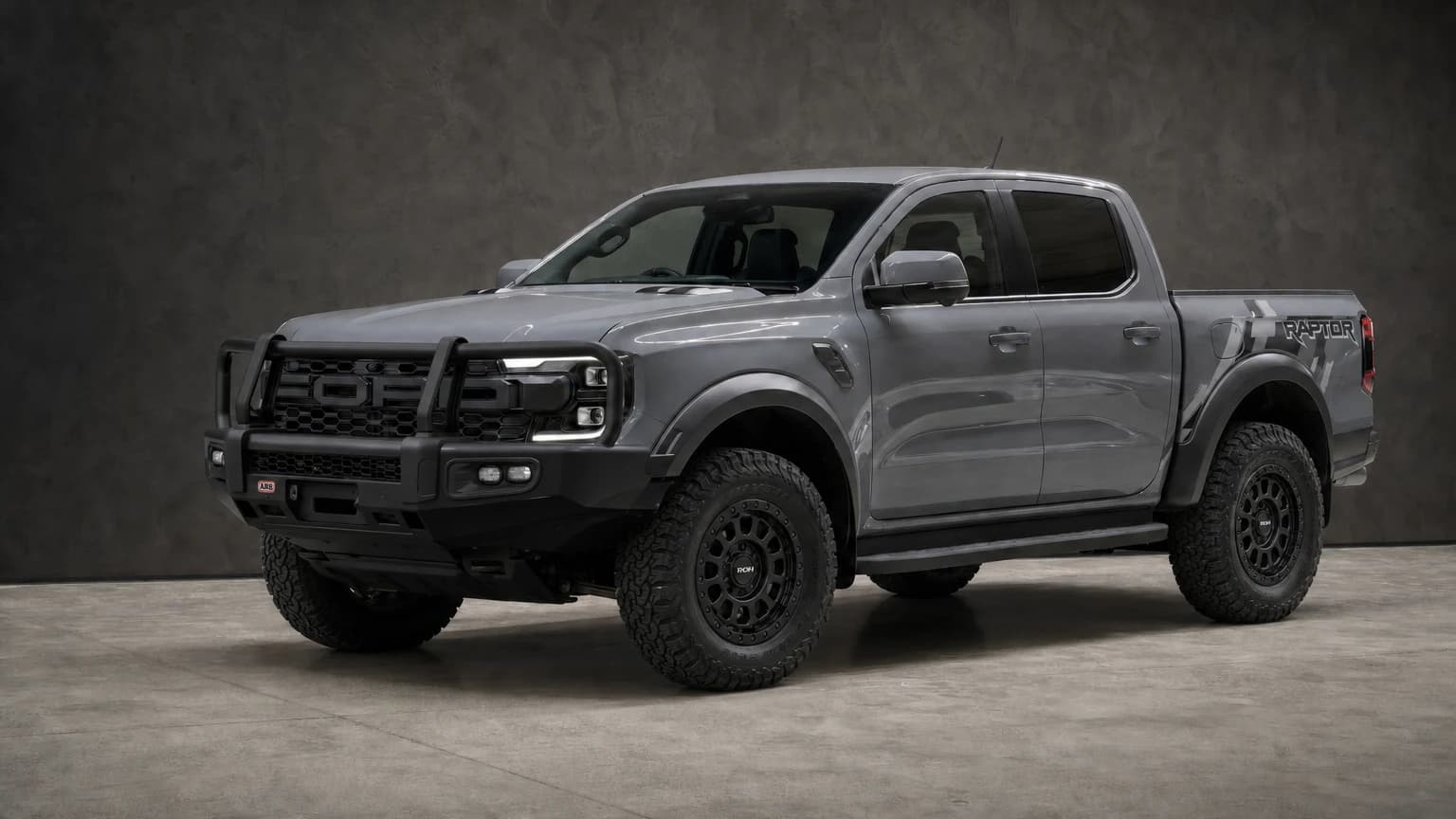 Ford Ranger Raptor studio visual showing bull bar