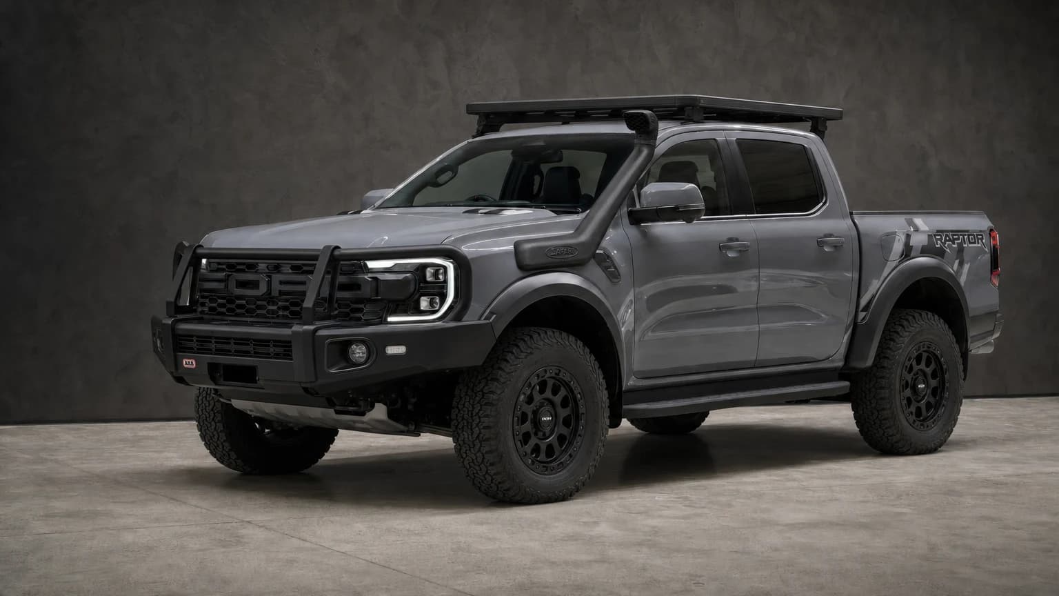 Ford Ranger Raptor studio visual showing roof platform