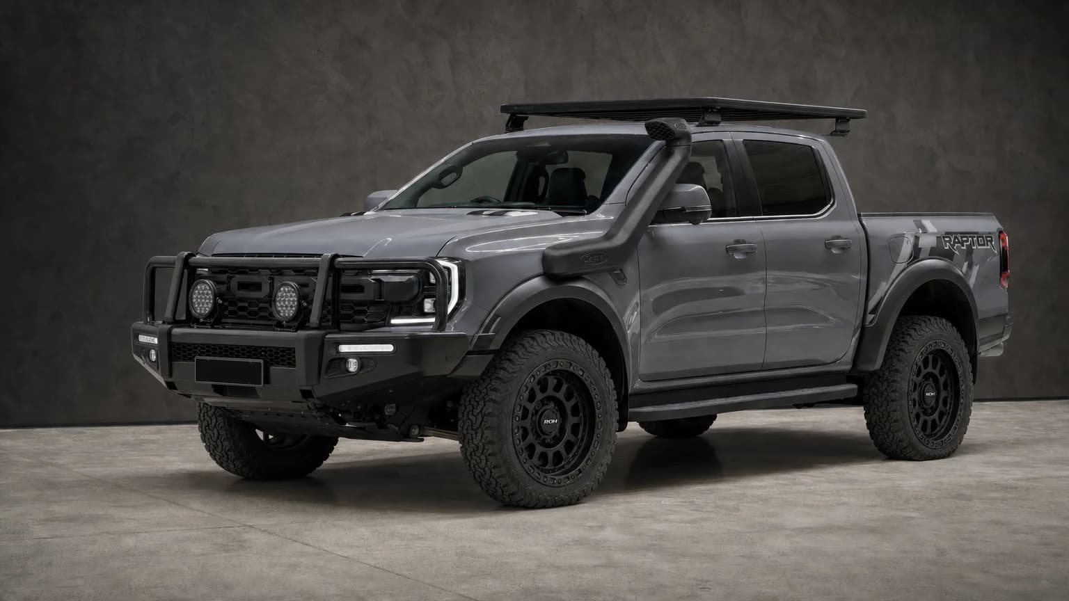 Ford Ranger Raptor studio visual showing lighting