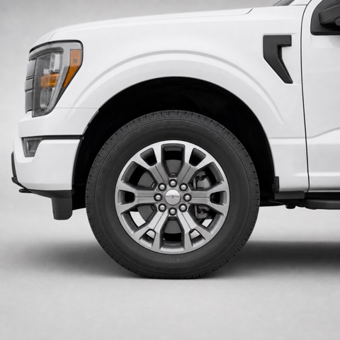 Example: wheel close-up photo of a ute